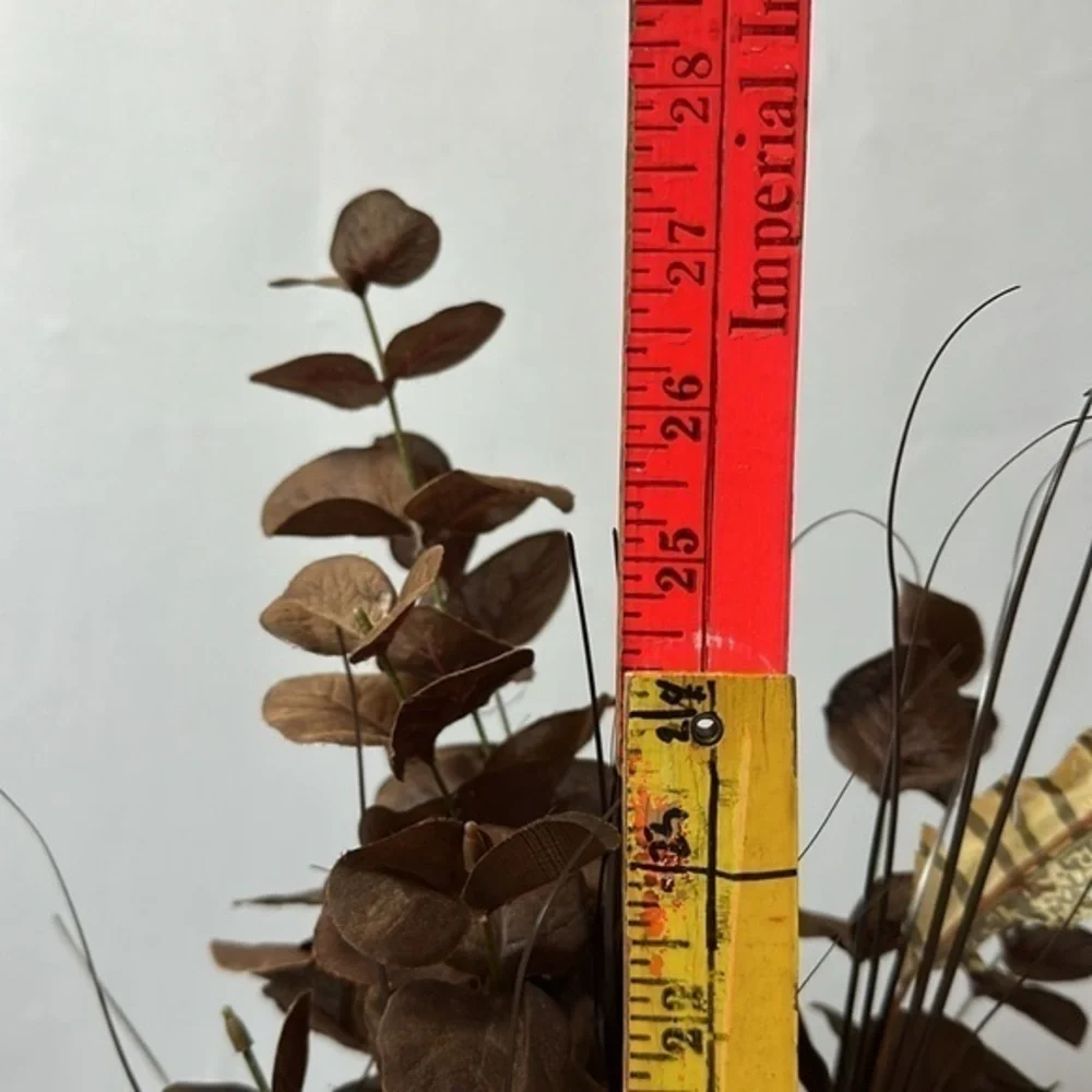 One of a kinda guitar base hand made‎ faux flowers with faux feathers brown